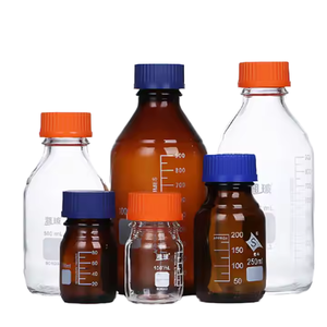 ขวดแก้วสีเหลืองอำพัน 1000 มล. ฝาเกลียว ปากกว้าง ขวดเก็บสารเคมีป้องกันแสง - Product Image 1
