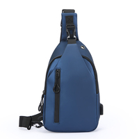Nueva Bolsa de Pecho de Nailon para Hombre, Versión Coreana, Moderna, Bandolera Deportiva, Mochila de Gran Capacidad, Impermeable, para Exteriores