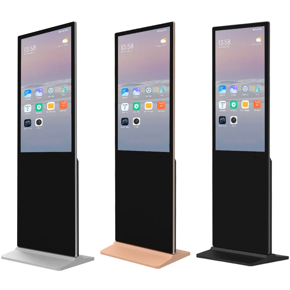 55 Inch Floor Standing 4g Wifi LCD Display Screen Totem Kiosks Indoor Advertising Digital Signage And Display