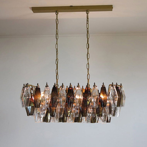 Tùy Chỉnh Treo Hình Cầu <span class=keywords><strong>Murano</strong></span> Phong Cách Tay Thổi Đa Giác Đèn Chùm Thủy Tinh Ý Giữa Thế Kỷ Hiện Đại Ánh Sáng Trần - Product Image 3