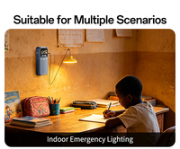 Kit de lampes solaires, ampoules à énergie solaire avec boîte de rangement pour batterie, écran numérique pour camping en cas de panne de courant, maison de campagne