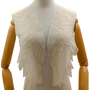 Accesorio de Vestimenta Ecológico para Mujer, Organza, Malla de Poliéster, Encaje Bordado, Broche, Corsage, Alas de Ángel, Adorno - Product Image 1