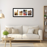 Marco de fotos de madera personalizado 2024, impresión UV, imágenes de madera transparente para sala de estar, dormitorio, decoración, tamaños 4*6 5*7 8*10 11*14 12*16