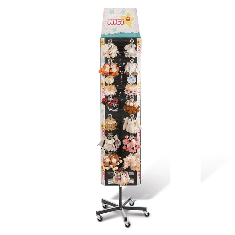 Apache Mobile Roller Metal Plush Keychain Powder Coated Display Stand for Store Display Use — view 3
