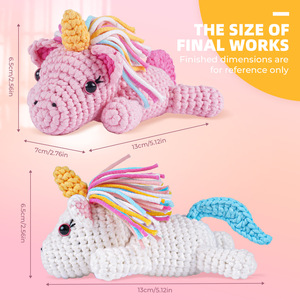 Kit de <span class=keywords><strong>crochet</strong></span> pour débutants : Apprenez le <span class=keywords><strong>crochet</strong></span> avec des tutoriels vidéo détaillés, du fil doux et <span class=keywords><strong>facile</strong></span> à tricoter, thème animalier, idéal pour les fêtes. - Product Image 5