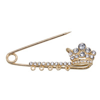 Broche Couronne en Alliage Anti-exposition, Fourniture Directe Usine, Épingle de Col Corsage, Épingle Simple pour Vêtements Femme, Badge Personnalisé