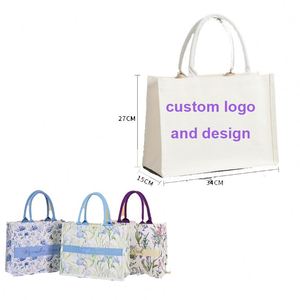 Bolsa de lona de alta gama para compras, bolsa de lona reciclable y resistente, con logo personalizado, color negro - Product Image 1