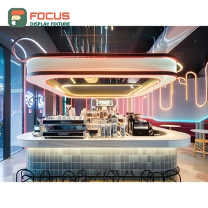 ตู้โชว์ร้านกาแฟสมัยใหม่ ตู้กระจกนิรภัยสำหรับร้านค้าปลีก ตู้โชว์ร้านกาแฟเชิงพาณิชย์ - Product Image 2