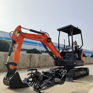 1 tonnellata Mini escavatore motore Kubota Mini scavatrice 2.5 tonnellate di grande capacità secchio cingolato tipo Trencher terreno macchina per la vendita - Product Image 1