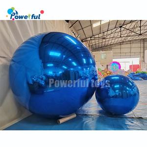 Tüm satış büyük parlak şişme noel süs çeşitler ayna topları mavi - Product Image 4