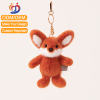 Gantungan Kunci Rubah Mini Plush Kustom, Hadiah Gantungan Kunci Acara Istimewa, Mainan Hewan Boneka, Mainan Gantungan Kunci Plush