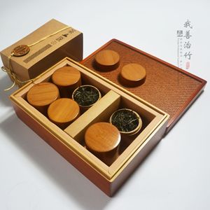 Bamboo Tea Storage Box Set Rectangle Custom Made Gift Box With Lid For Tea Packaging Chongqing Origin - Product Image 3