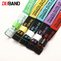 Bracelets personnalisés pour événements promotionnels et festivals, bracelets en polyester tissé, bracelets en tissu avec transfert thermique