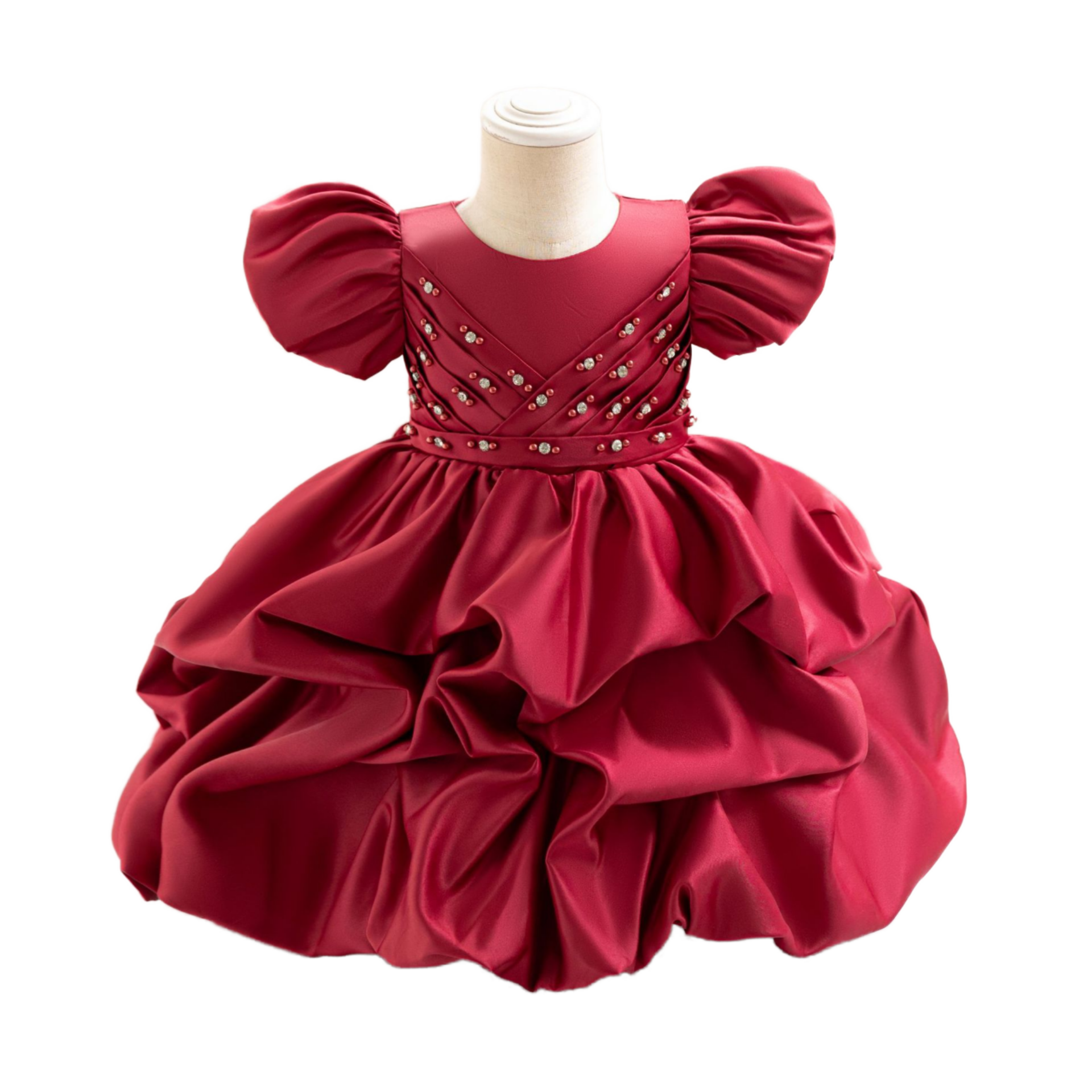 YOKIDS Short Sleeve Red Dress - Perfect for Kids' Parties YOKIDS Short Sleeve Red Dress - Perfect for Kids' Parties