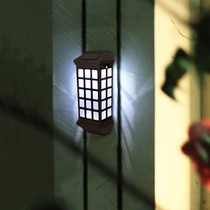 <b>Solar</b> Wall Lamp Outdoor LED Square Polycarbonate Diffuser Waterproof Garden Patio <b>Deck</b> Stair <b>Lighting</b> 2 Pack - Product Image 4