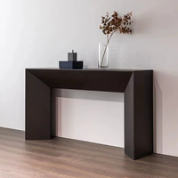 Console d'entrée moderne en bois massif, meuble de présentation de salon fabriqué en usine avec buffet arrière