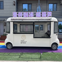 Service alimentaire mobile électrique commercial multifonctionnel pour la restauration rapide, les bonbons, la crème glacée et les petits-déjeuners, personnalisable et tendance