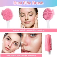 Set Peralatan Pembersih Wajah Silikon Unisex 9 Buah, Termasuk Handuk Cloud, Headband, Gelang Ganda, Sikat, Alat Pijat, untuk Pemakaian Sehari-hari JUYE