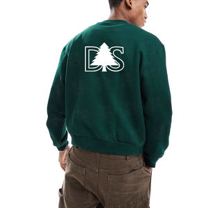 Sweat-shirt à col montant en molleton français léger et décontracté pour homme, broderie personnalisée de haute qualité, logo imprimé à l'écran - Product Image 3