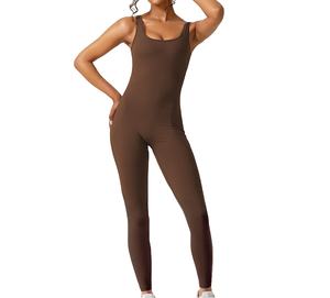 Mono acampanado sin mangas para mujer personalizado, mono sin mangas sexy sin espalda - Product Image 1