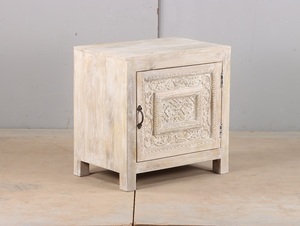 Minimalist Wooden Bedside Table Bedroom Side <b>Cabinet</b> with Compact Storage Design for <b>Small</b> Space Furniture Solutions - Product Image 1