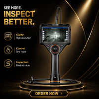 Endoscopio Portátil HD Digital con Pantalla de 5 Pulgadas, Herramienta Útil para Reparación de Automóviles, Herramientas HVAC, Cámara Endoscópica Industrial