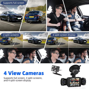 Greenyi Dash Cam Cho Xe Phía Trước/Bên Trong/Phía Sau Xem Máy Ảnh 2.4 Inch Màn Hình 4-Xem Máy Ảnh 1080P DVR Máy Ảnh Video <span class=keywords><strong>Recorder</strong></span> - Product Image 2