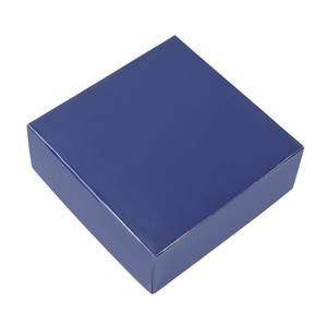 Boîte à bijoux bleue 90X90X35 mm avec plateau intérieur pour le rangement des colliers - Product Image 3