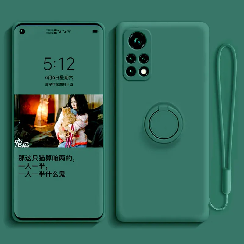 Luxury Silicone Cases For Xiaomi Mi 10T 10 11 Pro Redmi Note 10 9 9S Pro POCO F3 X3 Pro NFC Mi10T Phone Covers Ring Holder Stand