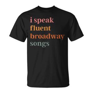 Camiseta retro vintage con estampado de canciones de Broadway en inglés, estilo retro - Product Image 1