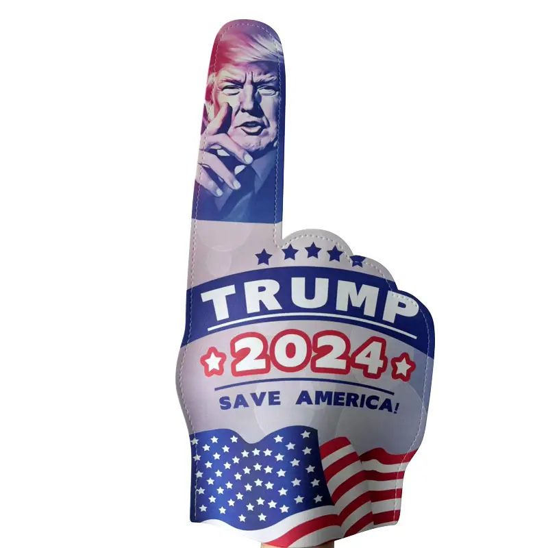 Election America Flag President 2024 Make America Great EVA Foam Finger Hand Cheering Gloves