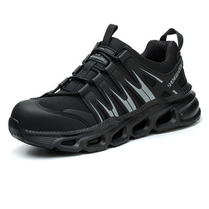 Safety Shoes Steel Toe Cap Black Men Low Top Puncture Impact Protection Construction Industry EVA Sole Lightweight Breathable - Product Image 1