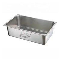 Restauration personnalisée en usine de casseroles de service de crème glacée en acier inoxydable Gn Pan Buffet récipient alimentaire