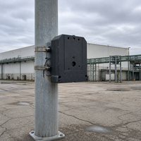 Boîtier électronique en aluminium moulé sous pression ADC12 anodisé, pour montage sur poteau extérieur, avec trous pré-percés