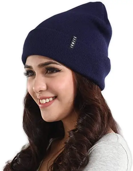 Gorro de invierno para hombre y mujer, gorros de punto, elásticos y cálidos, gorros de reloj para clima frío