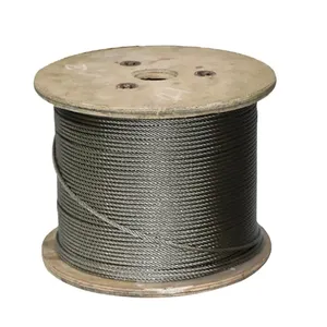 Galvanized Zip Line Aircraft Cable 3/8" 1/4'' Wire Rope 9.5mm Zip Line Cable 7x19 With High Quality Ropeway