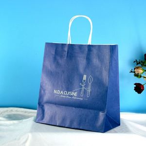 Sacs en papier kraft personnalisés avec votre propre logo, réutilisables, à prix avantageux, pour les achats et les cadeaux, avec poignées - Product Image 6