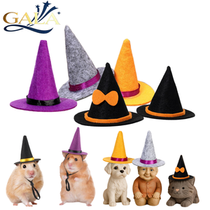 Mini chapeau de sorcière d'Halloween pour loisirs créatifs, poupées, cupcakes, bouteilles, chapeau en feutre pour hamster, costume pour petits animaux, chapeau de sorcier, décoration d'Halloween - Product Image 1