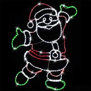 LED IP65 demir açık noel baba düz manzara noel tatil dekoratif ışıklar pencere sahne için çok renkli - Product Image 5