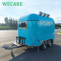 WECARE Chariot de restauration mobile entièrement équipé pour hot-dogs, desserts, cuisine, bar à jus, barbecue personnalisé, churros, crêpes, pizzas