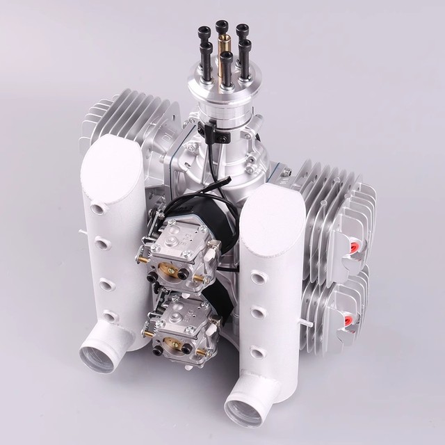 DWI DLE222 Radio Control Model Airplane Gasoline Engine Four-Cylinder Two-Stroke Air-Cooled Manual Start 222cc 21.5HP/7500rpm