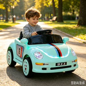 Auto Eléctrico de un Solo Asiento y 6V4 con Cuatro Ruedas para Niños, Simulación de Escarabajo, Venta Directa de Fábrica - Product Image 1