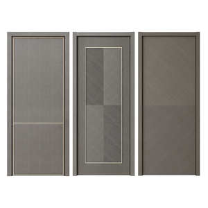 ประตูไม้แข็ง PVC WPC ฟลัชประตูภายในห้องนอนบ้านห้องน้ำ prehung ประตูไม้เนื้อแข็ง - Product Image 5