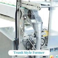 Petite machine d'emballage verticale entièrement automatique à haute productivité multifonctionnelle avec fonctions de collage et d'étiquetage pour les sacs