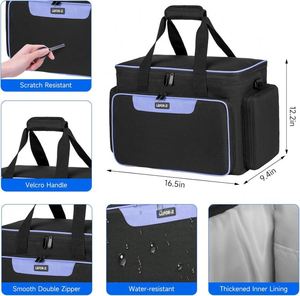 Muestras Gratis: Bolsas para Máquinas de Coser con Asa Telescópica y Ruedas, Bolsas Cruzadas Portátiles para Almacenamiento de Accesorios de Lana - Product Image 2