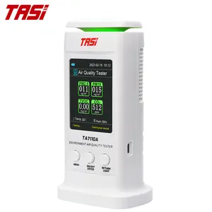 TASI TA7110A मिनी गैस डिटेक्टर तापमान आर्द्रता मॉनिटर TVOC PM2.5 PM10 CO2 हवा गुणवत्ता परीक्षक