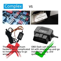 OBD-Stromkabel für Dashcam OBD2 zu Typ-C Adapter Festverdrahtetes Ladekabel