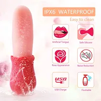 Benutzer definierte Logo Zungen form G-Punkt Klitoris Stimulator Nippel Massage gerät Künstliche Zunge lecken Vibrator Oralsex Spielzeug für Frauen