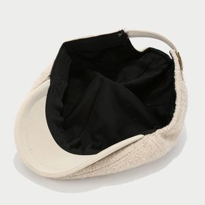 หมวกเบเร่ต์สไตล์วินเทจอังกฤษสำหรับผู้ชายและผู้หญิง  หมวกแก๊ปทรงนิวส์บอยสำหรับฤดูใบไม้ร่วงและฤดูหนาว  ทำจากขนแกะหนานุ่ม อุ่นสบาย เหมาะสำหรับกิจกรรมกลางแจ้ง - Product Image 5