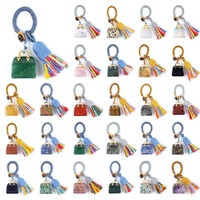Porte-clés tressé fait main de luxe léger en pierre semi-précieuse naturelle, accessoire de voiture, pendentif en cristal d'agate, vente en gros